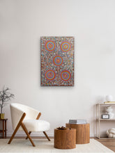 Load image into Gallery viewer, "Budgerigar Dreaming" by Julieanne Nungurrayi Turner - view 7, 91cm x 61cm - Aboriginal art
