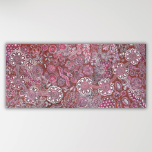 Load image into Gallery viewer, "Bush Flower" original Aboriginal painting by Bernadine Johnson Kemarre, 197cm x 92cm - authentic Indigenous Australian artwork
