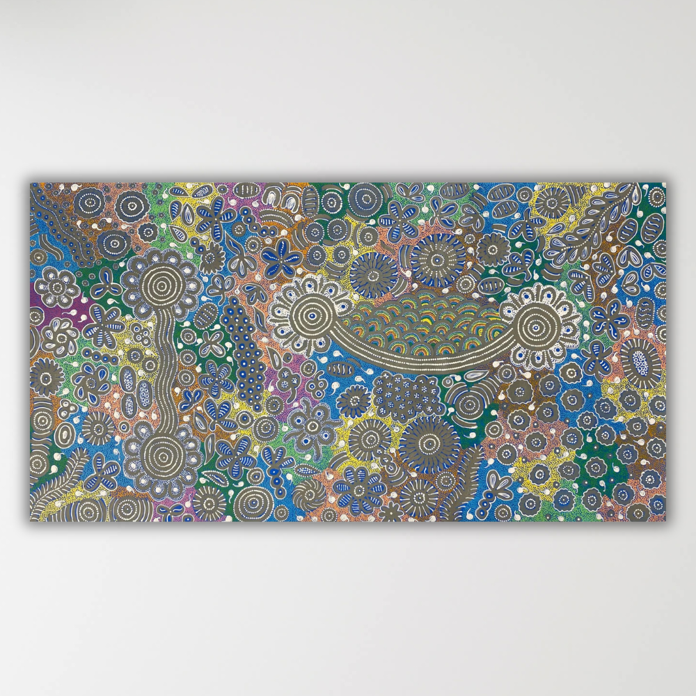 "Bush Flowers" Bernadine Johnson Kemarre 177cm x 93cm