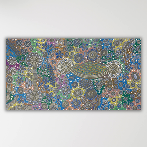 "Bush Flowers" Bernadine Johnson Kemarre 177cm x 93cm
