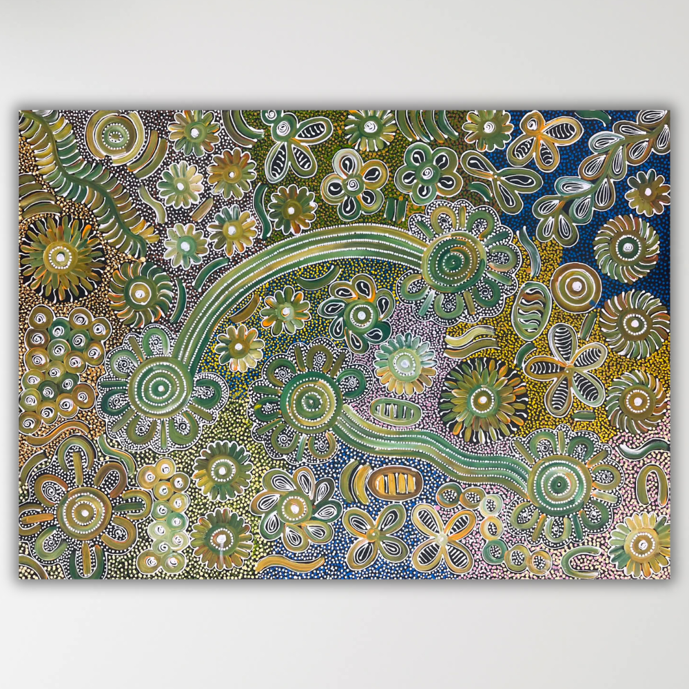 "Bush Flowers" Bernadine Johnson Kemarre 99cm x 72cm