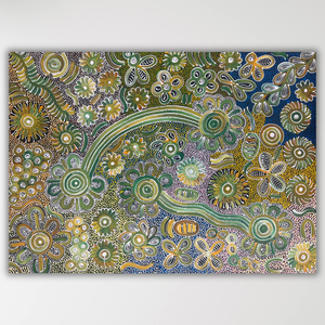 "Bush Flowers" Bernadine Johnson Kemarre 99cm x 72cm