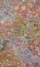 Load image into Gallery viewer, "Bush Flowers" original Aboriginal painting by Bernadine Johnson Kemarre, 146cm x 88cm - authentic Indigenous Australian artwork
