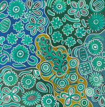 Load image into Gallery viewer, "Bush Flowers" Bernadine Johnson Kemarre 60cm x 59cm full image
