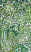 Load image into Gallery viewer, "Bush Flowers" original Aboriginal painting by Bernadine Johnson Kemarre, 87cm x 54cm - authentic Indigenous Australian artwork
