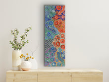 Load image into Gallery viewer, Detailed Aboriginal print Bush Flowers Bloom by Bernadine Johnson Kemarre with desert flower patterns

