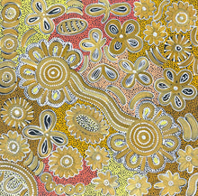 Load image into Gallery viewer, Close-up showing intricate dot technique and textured surface from Bush Flowers by Bernadine Johnson Kemarre
