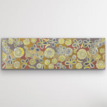 Load image into Gallery viewer, "Bush Flowers" Bernadine Johnson Kemarre 122cm x 37cm
