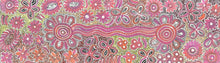 Load image into Gallery viewer, Wide-angle view of Bernadine Johnson Kemarre’s Bush Flowers artwork showing rhythmic desert-inspired patterns

