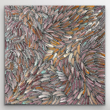 Load image into Gallery viewer, Rich layers of natural colour and sweeping movement symbolise the healing strength of bush medicine leaves.
