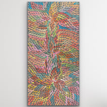 Load image into Gallery viewer, "Bush Medicine Leaves" original Aboriginal painting by Bernadine Johnson Kemarre, 70cm x 35cm - authentic Indigenous Australian artwork
