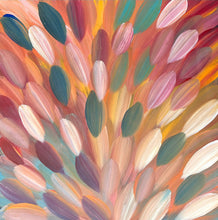 Load image into Gallery viewer, "Bush Medicine Leaves" original Aboriginal painting by Roseanne Morton Petyarre, 62cm x 60cm - authentic Indigenous Australian artwork
