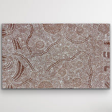 Load image into Gallery viewer, Original Aboriginal artwork “Bush Onion” by Nancy Martin Napangarti featuring earthy tones and fine dot detail
