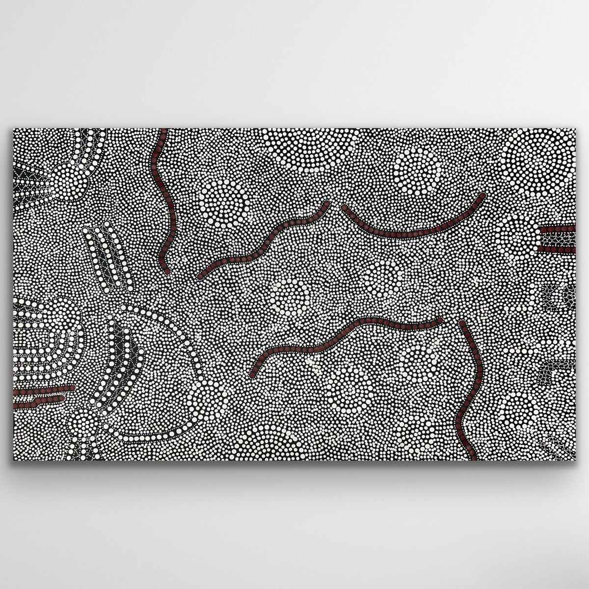 Bush Onion Aboriginal artwork by Nancy Martin Napangarti showing traditional Warlpiri patterns and Dreamtime meaning