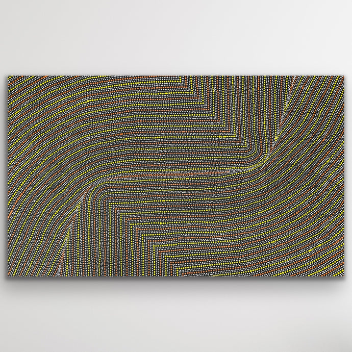 Bush Onion Aboriginal artwork by Tansy Martin showing traditional patterns inspired by Warlpiri country