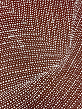 Load image into Gallery viewer, Close up view of earthy patterned Bush Onion Aboriginal artwork by Tansy Martin
