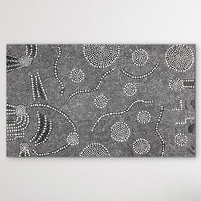 Load image into Gallery viewer, Bush Onion Australian Aboriginal Art Nancy Martin Napangarti 144cm x 88cm black and white
