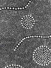 Load image into Gallery viewer, Bush Onion Australian Aboriginal Art Nancy Martin Napangarti 144cm x 88cm black and white dot art
