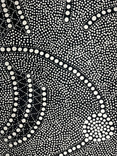 Load image into Gallery viewer, Black and white pattern with circular dot painting detailed artwork by artist Nancy Martin from Willorwa creek
