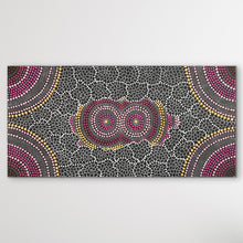 Load image into Gallery viewer, &quot;Bush Onion&quot; Nancy Martin Napangarti 203cm x 78cm Free shipping Australia Wide, hand painted dot painting, black and white painting, Australian art
