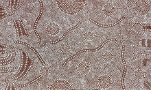 Load image into Gallery viewer, Aboriginal Dreaming artwork “Bush Onion” by Nancy Martin Napangarti highlighting desert landscape symbolism
