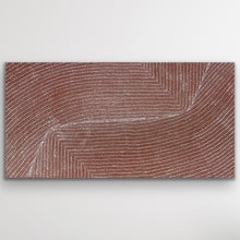Load image into Gallery viewer, Wide rectangular Aboriginal artwork Bush Onion by Tansy Martin in earthy tones
