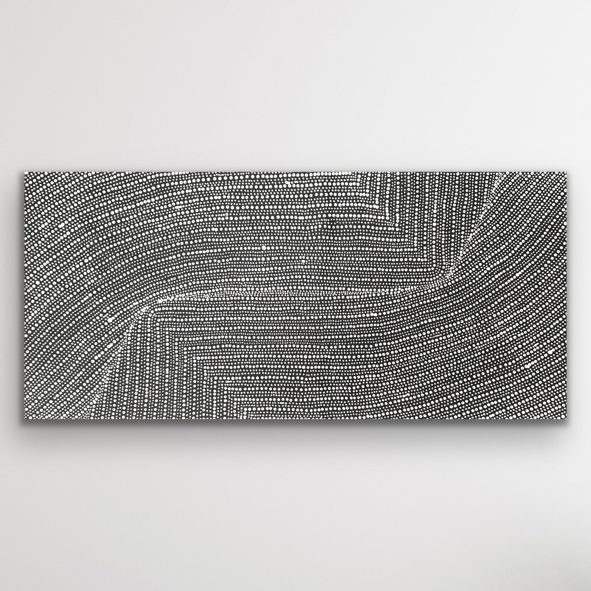 Vertical Aboriginal artwork Bush Onion painted by Nancy Martin Napangarti