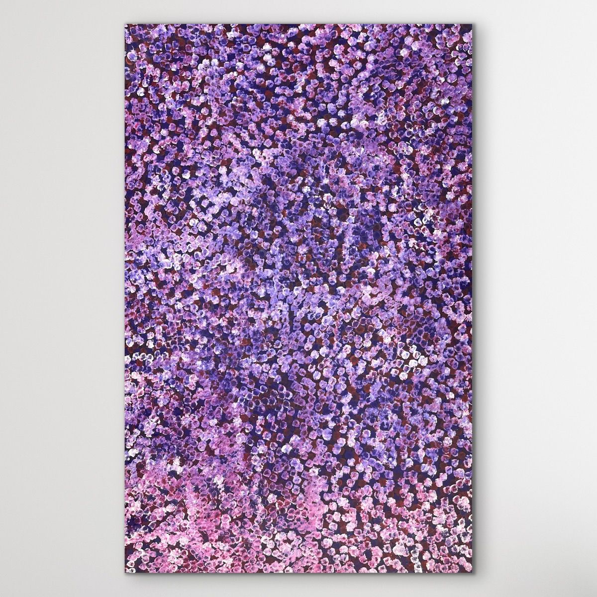"Bush Plums" original Aboriginal painting by Bessie Pitjara, 151cm x 97cm - authentic Indigenous Australian artwork