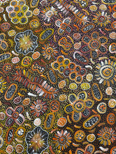 Load image into Gallery viewer, &quot;Bush Yam Dreaming&quot; Rochelle Bird Mbitjana 198cm x 110cm detailed aboriginal dot painting
