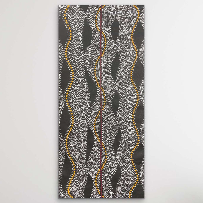aboriginal dot painting Seed Dreaming by Marshall Jangala Robertson with fine dots and flowing composition