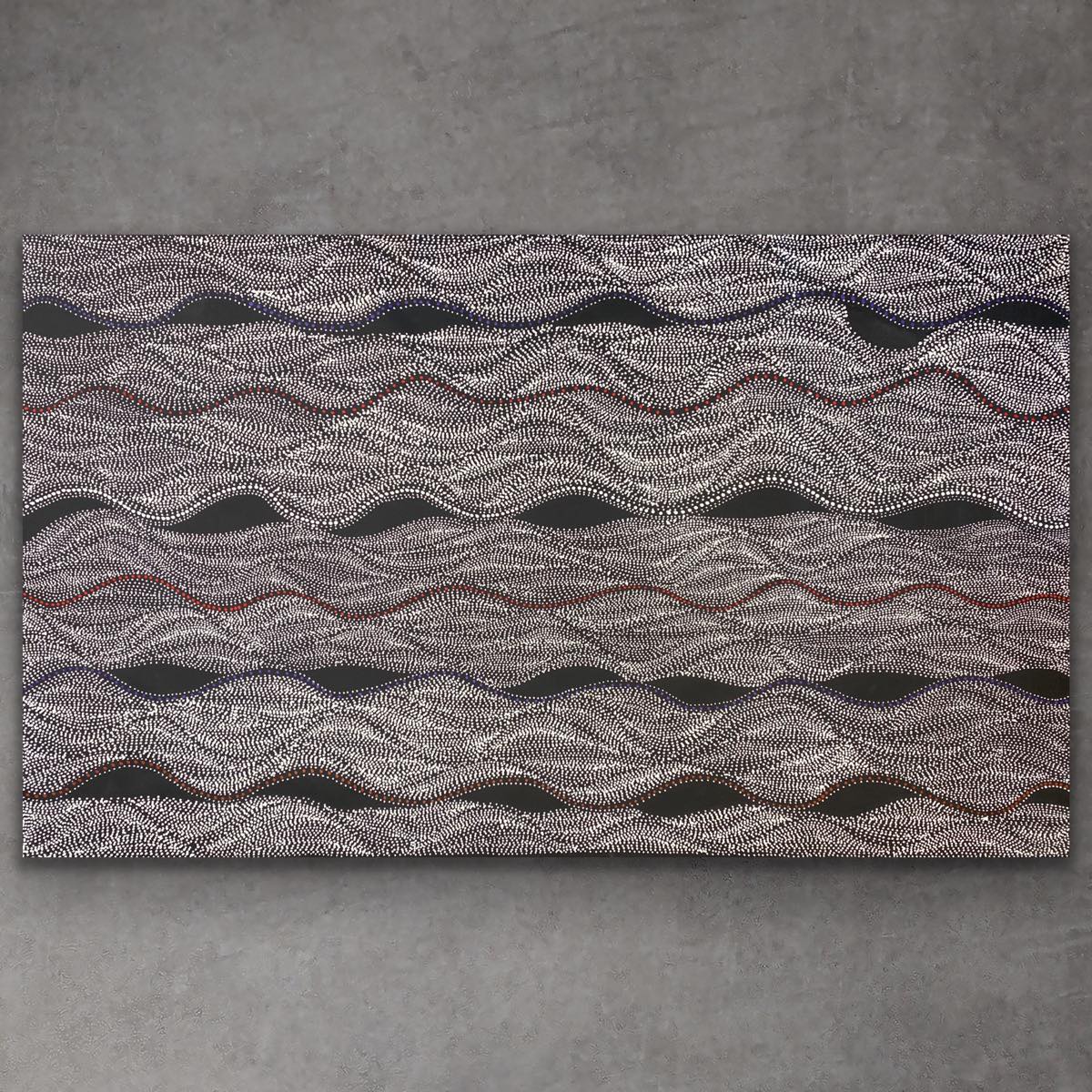 Buy Seed Dreaming Aboriginal art by Marshall Jangala Robertson featuring intricate dot work and movement