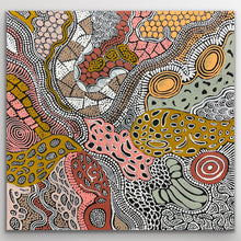 Load image into Gallery viewer, "Wild Acacia Seeds" original Aboriginal painting by Julieanne Turner Nungurrayi, 57cm x 54cm - authentic Indigenous Australian artwork
