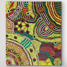 Load image into Gallery viewer, "Minyma Kutjara" original Aboriginal painting by Cassyanne Woods, 58cm x 49cm - authentic Indigenous Australian artwork
