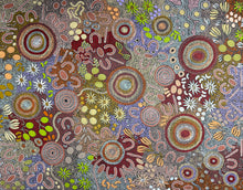Load image into Gallery viewer, "Women Hunting Story" original Aboriginal painting by Julieanne Turner Nungurrayi, 150cm x 116cm - authentic Indigenous Australian artwork
