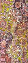 Load image into Gallery viewer, "Bush Flowers" original Aboriginal painting by Bernadine Johnson Kemarre, 78cm x 36cm - authentic Indigenous Australian artwork
