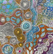 Load image into Gallery viewer, "My Country (Utopia)" original Aboriginal painting by Janet Golder Kngwarreye, 61cm x 59cm - authentic Indigenous Australian artwork

