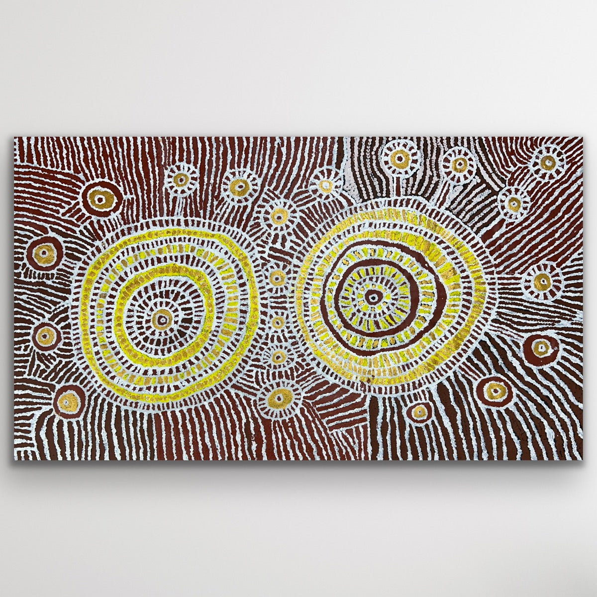 "Kapi Tjukul (Rock Holes)" original Aboriginal painting by Yaritji Heffernan, 171cm x 98cm - authentic Indigenous Australian artwork