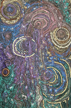 Load image into Gallery viewer, "Minyma Malilu" Aboriginal art by Carolanne Ken - close-up detail, 119cm x 79cm
