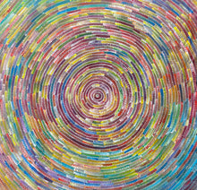 Load image into Gallery viewer, "Circle of Life" original Aboriginal painting by Bernadine Johnson Kemarre, 92cm x 89cm - authentic Indigenous Australian artwork
