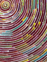 Load image into Gallery viewer, "Circle of Life" original Aboriginal painting by Bernadine Johnson Kemarre, 99cm x 87cm - authentic Indigenous Australian artwork
