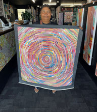 Load image into Gallery viewer, Aboriginal artwork “Circle of Life” by Bernadine Johnson Kemarre shown at Art by Farquhar Edwardstown gallery
