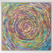 Load image into Gallery viewer, "Circle of Life" original Aboriginal painting by Bernadine Johnson Kemarre, 92cm x 89cm - authentic Indigenous Australian artwork
