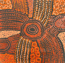 Load image into Gallery viewer, Detail of Minma Malilu showing fine dot painting and layered desert pattern by Clarise Tunkin
