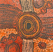 Load image into Gallery viewer, Fine dot painting detail from Minma Malilu by Clarise Tunkin showing layered desert patterning
