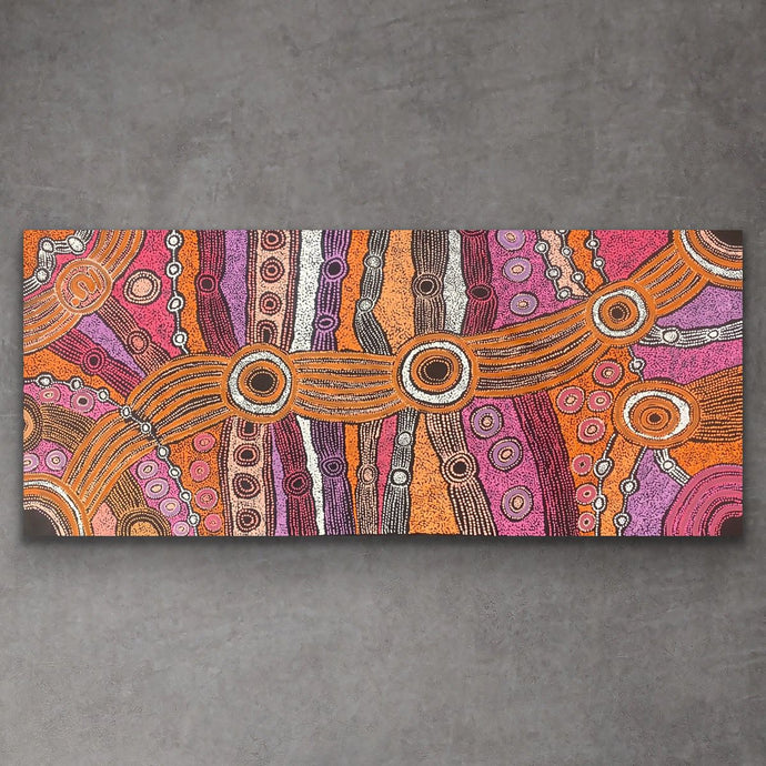 Clarise Tunkin Minyma Malilu Aboriginal Art Indigenous Australian Painting APY Lands Original Artwork 204cm x 90cm