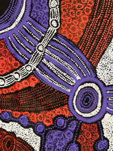 Load image into Gallery viewer, Clarise tunkin close up dotwork red and purple
