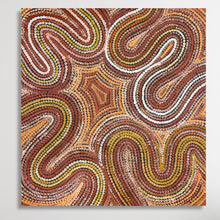 Load image into Gallery viewer, "Sand Dunes (Tali)" by Gwenda Turner Nungurrayi - detail view of Aboriginal painting, 60cm x 55cm
