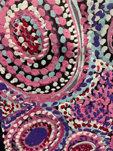 Load image into Gallery viewer, Close-up of a colorful paisley pattern with pink, purple, and blue colors.
