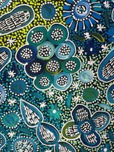 Load image into Gallery viewer, "My Country" by Rochelle Bird Mbitjana - alternate view, original Aboriginal painting, 199cm x 105cm
