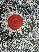 Load image into Gallery viewer, "Seven Sisters" by Maureen Nampijinpa Hudson - alternate view, original Aboriginal painting, 120cm x 42cm
